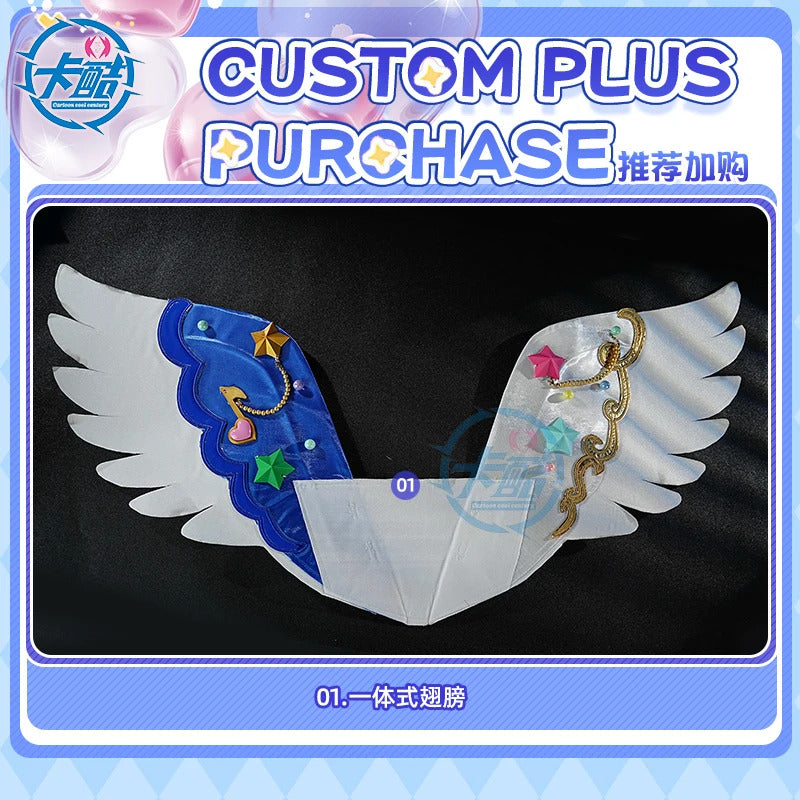 Anime Aikatsu !Otoshiro Noeru Hoshimiya Ichigo Cosplay constellation Costume Girl Sweet Lolita Dress Wing Prop Halloween Uniform