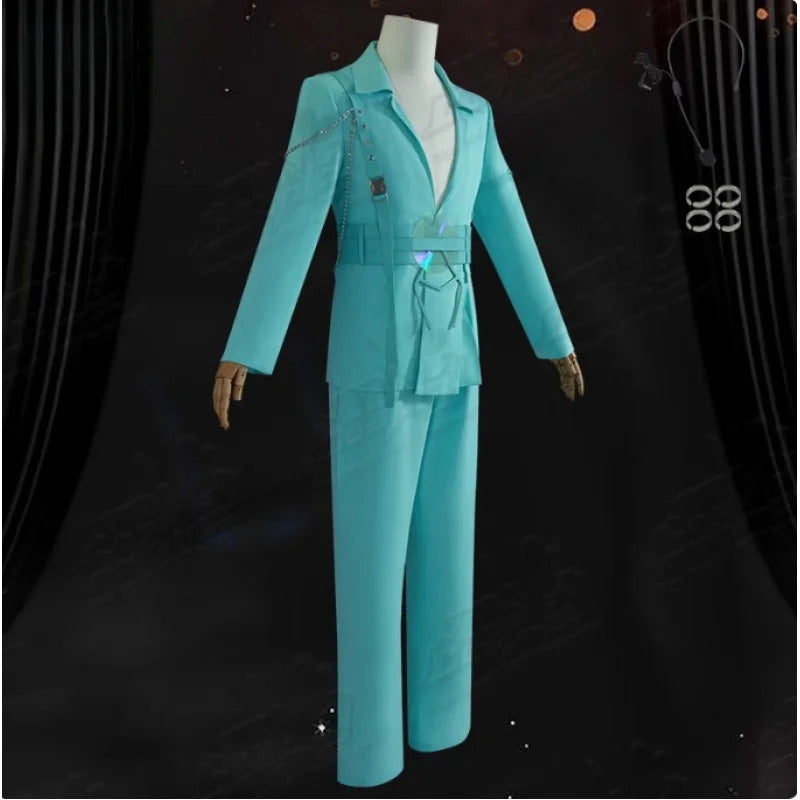 Shusheng-N Anime Alien Stage Luka R7 Cosplay Blink Costume New blue suit pants accessory set Halloween carnival fashion men women uniform