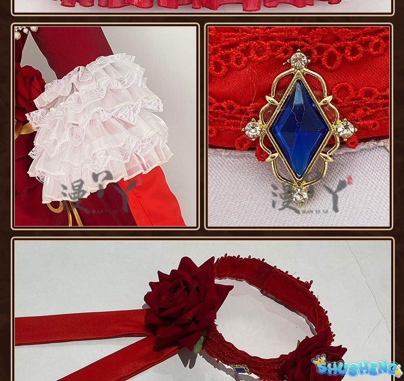Identity V Specimen Gallery Bloody Queen Official Cosplay Costume Women's Long Dress Game Full Of Suit Character Roleplay Outfit