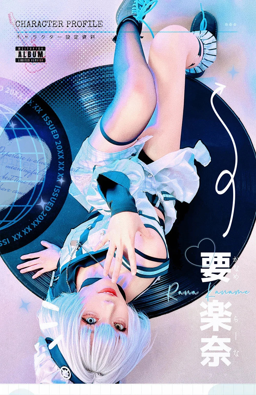 Shusheng-R BanG Dream! It's MyGO!!!!! Raana Kaname Cosplay Costume Girl Halloween Party Sweet Uniform Hat Skirt Socks Belt Accessories Set