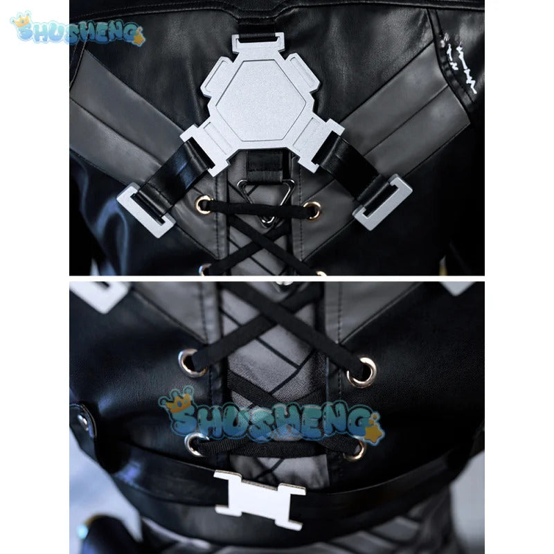 Wuthering Waves Rover Cosplay Costume Wig Male Uniform Main Character Resonator Necklace Halloween Party Women Men Props