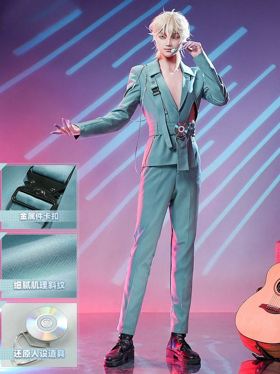 Shusheng-SR Alien Stage Till luka R7 LUKA Fashion Cosplay Luka Costume Halloween Carnival Suit pants tie wig Woman Man Fashion Uniform Set