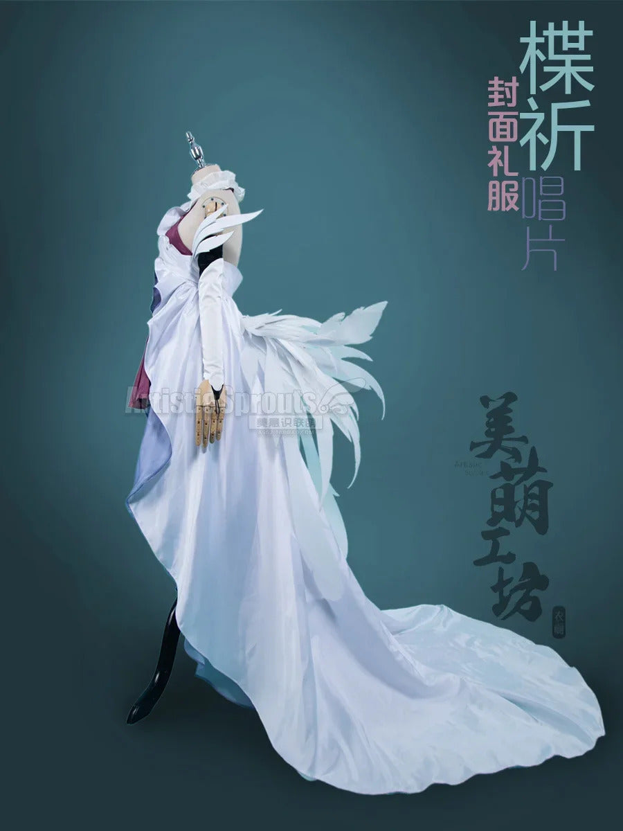 Anime Guilty Crown Inori Yuzuriha Cosplay Costume Women's new elegant Halloween party dress wig accessories props uniform set