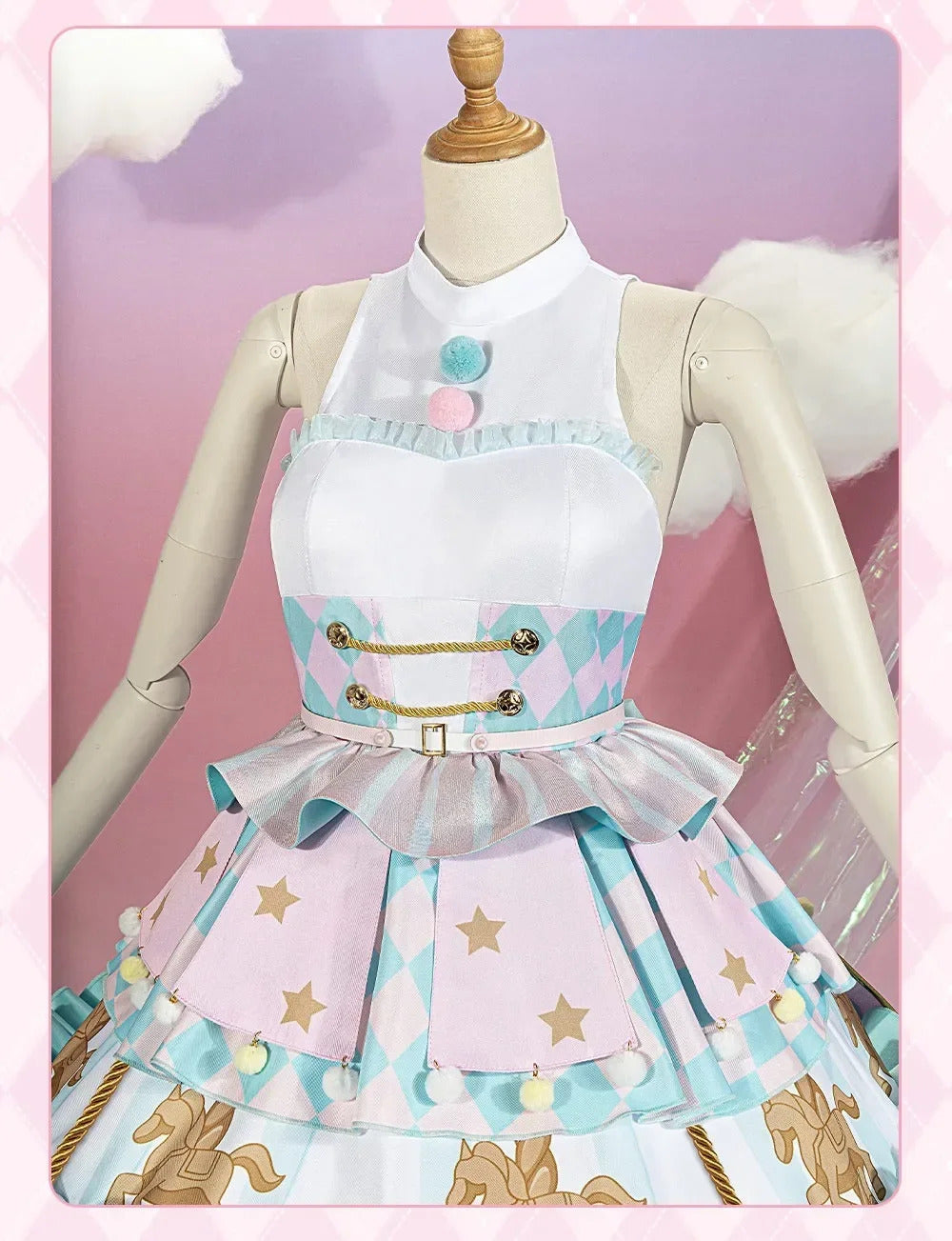 Anime BanG Dream! Kokoro Tsurumaki Cosplay Costume Dress Hat Glove Coat Hat Props Full Set Halloween Sweet Woman Lolita Uniform