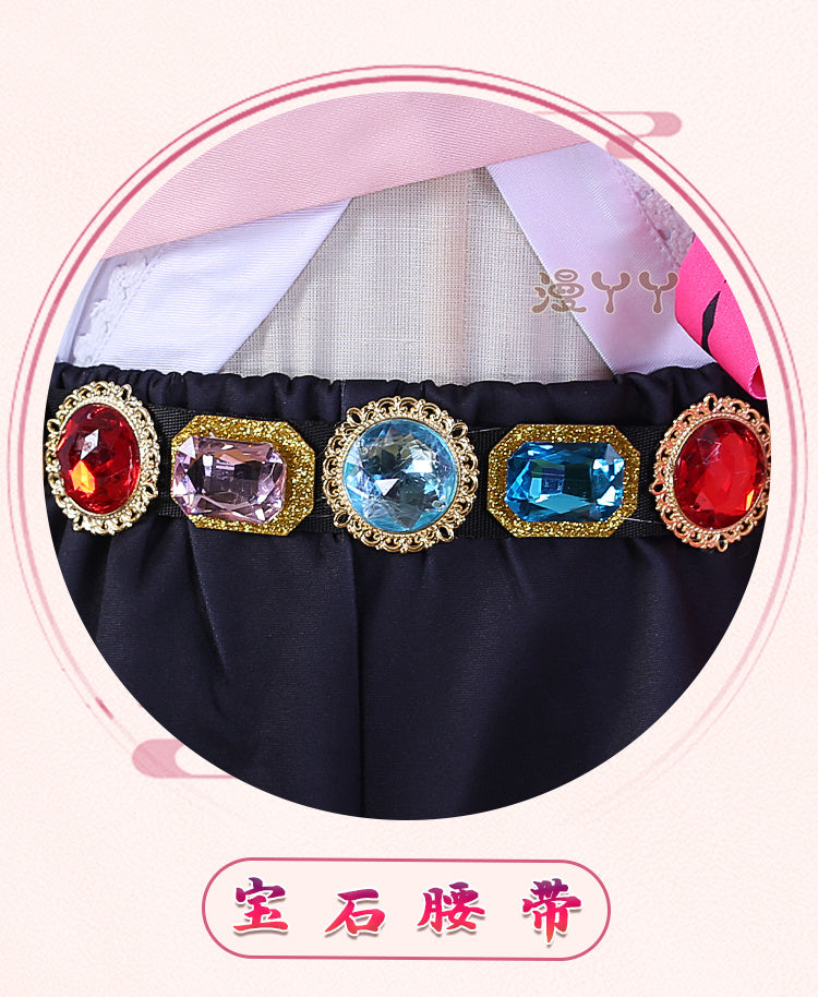 Aster Role-playing Costume Game Nu Carnival Aster Cosplay Outfits Halloween Party Set Short Pink Hair Role Play