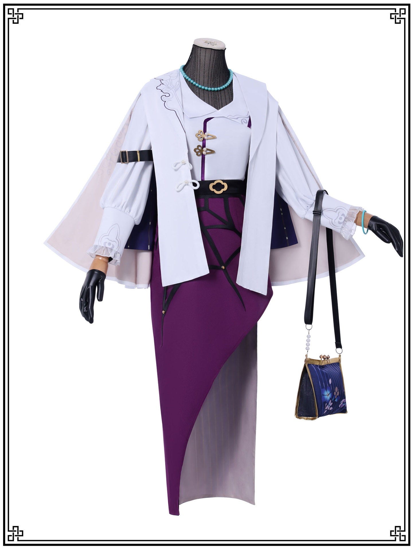 Kafka Honkai Star Rail Fanart Kafka Qipao Dress Cheongsam Cosplay Costume Canival Halloween Role Play Outfits