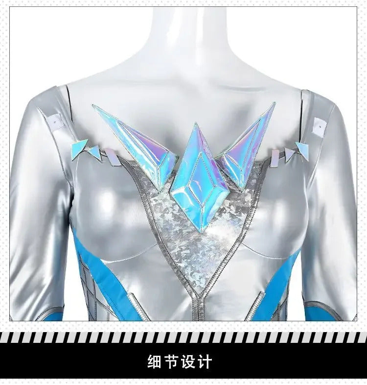 White Queen Emma Grace Frost Rivals cosplay costume High quality women fantasy jumpsuit shoes props shoulder armor Halloween set