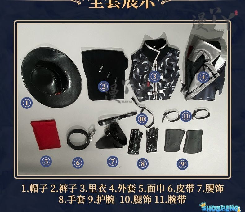 Identity V Cowboy Cosplay Costume Misfit Outfit Cowboy Cos Kevin Ayuso Hallowmas Carnival Disguies Party Costume