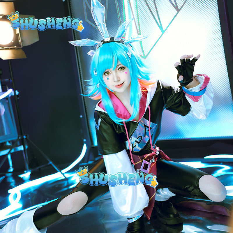 Game League of Legends/LOL Neeko KDA Cosplay Costume Women Super Fan Costume Halloween Party Full Set with Tails The Chameleon