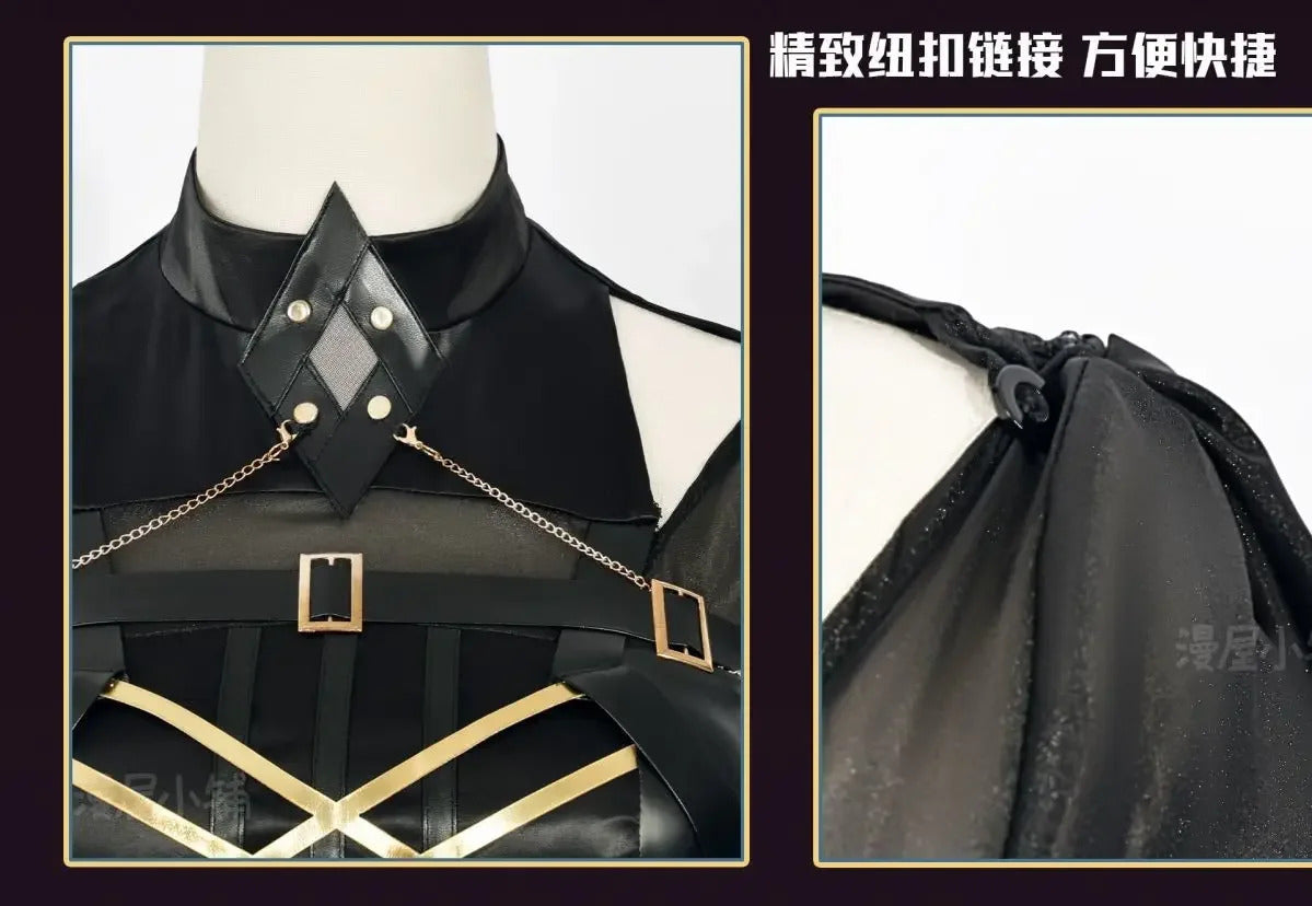 Arknights Laqeramaline Duqa Convalliss Cosplay Costume Dress Uniform Cloak Headscarf Props Logos Halloween Party for Women
