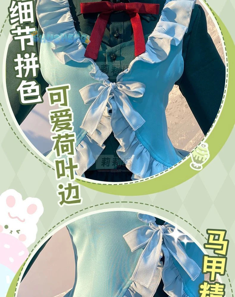 Takanashi Rikka Cosplay Love, Chunibyo & Other Delusions Costume Wig and Skirt Support Cute Lolita Party Carnival Girl man Set