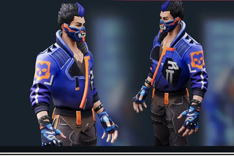 Shusheng-R Game Valorant Yoru Cosplay Men Costume Roleplay Fantasia Outfits Jacket Gloves Man Fancy Dress Up Party Clothes For Role Playing