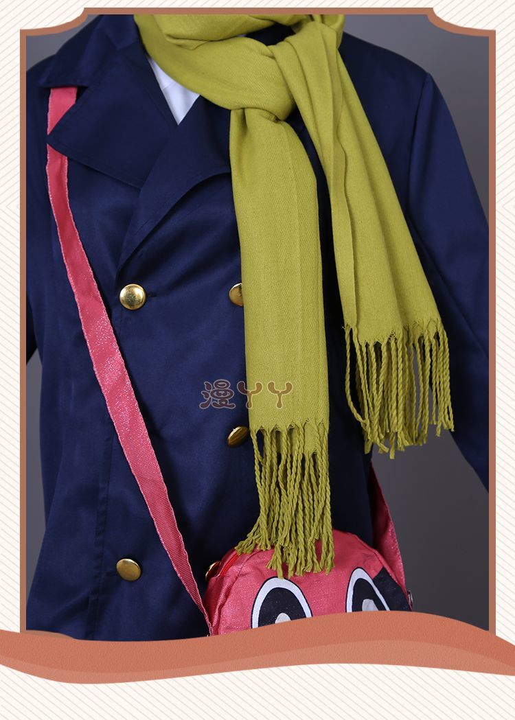 Anime Bungou Stray Dogs Yumeno Kyusaku Cosplay Costume and Doll Toy Hat Backpack Scarf Full Set Custome Made
