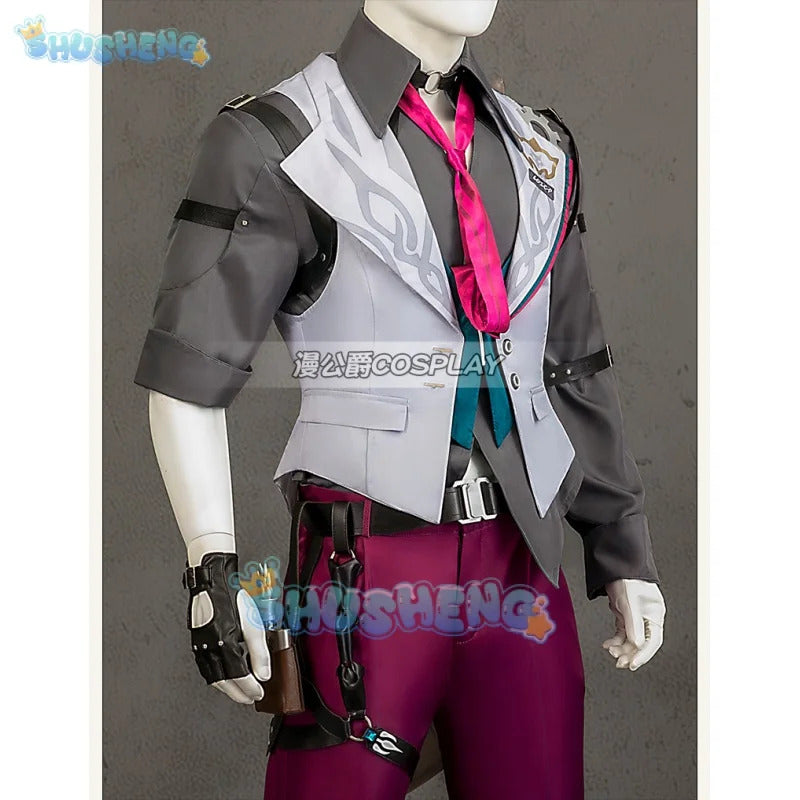 Gallagher Cosplay Game Honkai: Star Rail Costume Fashion Handsome Uniform Suit Halloween Carnival Party Outfit Men XS-3XL