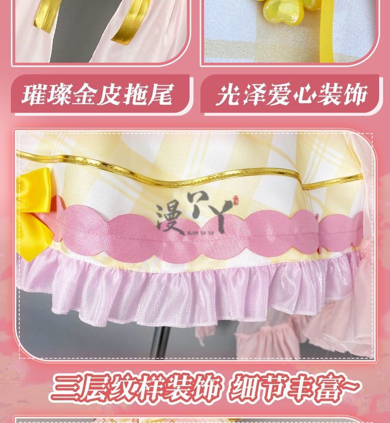 Virtual YouTuber Ace Taffy Cosplay Costume Dress Hat Bow Gloves Hairpin Shirt For Game Party Custom Made