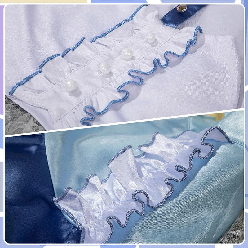 Shusheng-N Gakuen IDOLM@STER Kotone Fujita Cosplay Costume Halloween Carnival Sweet Lolita Dress Accessories Props Wig Men's Women's Set