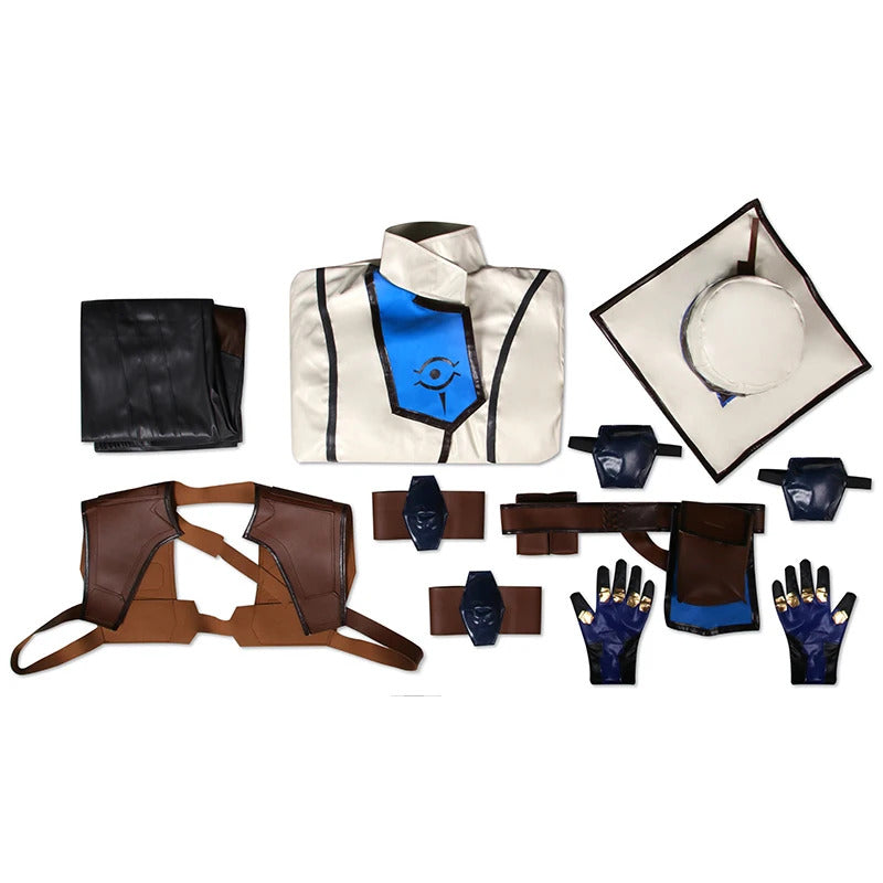 Game Valorant Cypher Cosplay Costume Pants Coat Gloves Hat Prop Men Women Halloween Party Carniavl Roleplay Outfits Prop