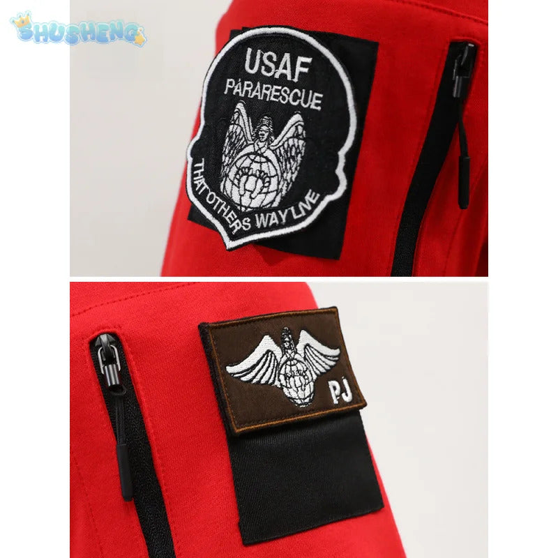 Movie Superhero Captain 4 Sam Wilson cosplay Falcon costume Halloween Carnival Red Jacket Coat Men Women Fashion Uniform set