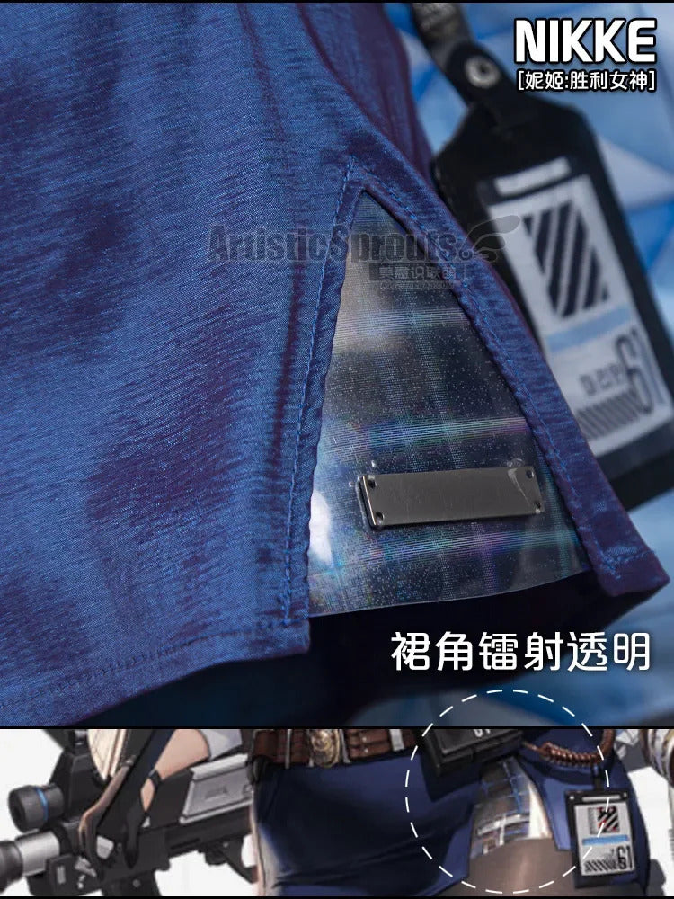 Nikke: Goddess of Victory Cosplay Marianne Costume Marian Women sexy bag buttocks skirt shirt tie hat socks Halloween uniform