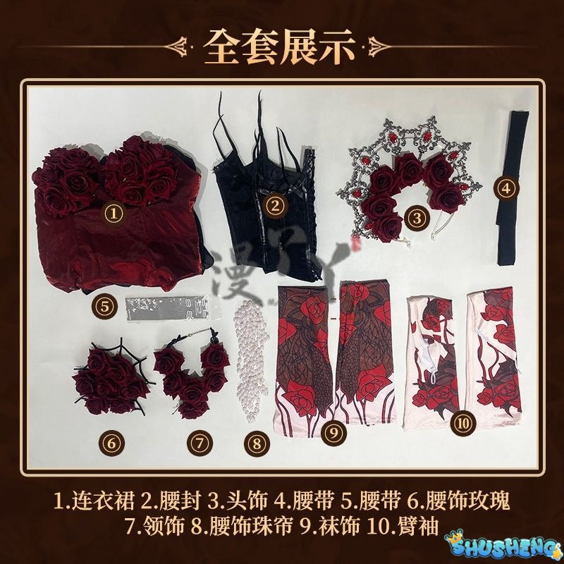 Game Identity ⅤBloody Queen Mary Cosplay Costume Women Girls Dress Roleplay Fantasia Outfits Halloween Carnival Uniform