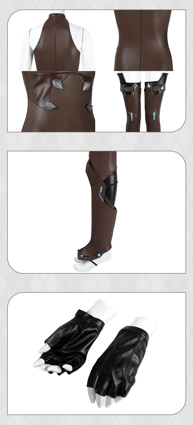 Freja Overwatch OW Cosplay Costume Cloak jumpsuit waist belt vest gloves waist bag shoes prop set Halloween men women uniform