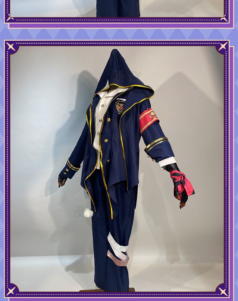 Game Identity V Mercenary Naib Subedar Cosplay Costume Fancy Blue Party Suit Halloween Carnival Uniforms Custom Made
