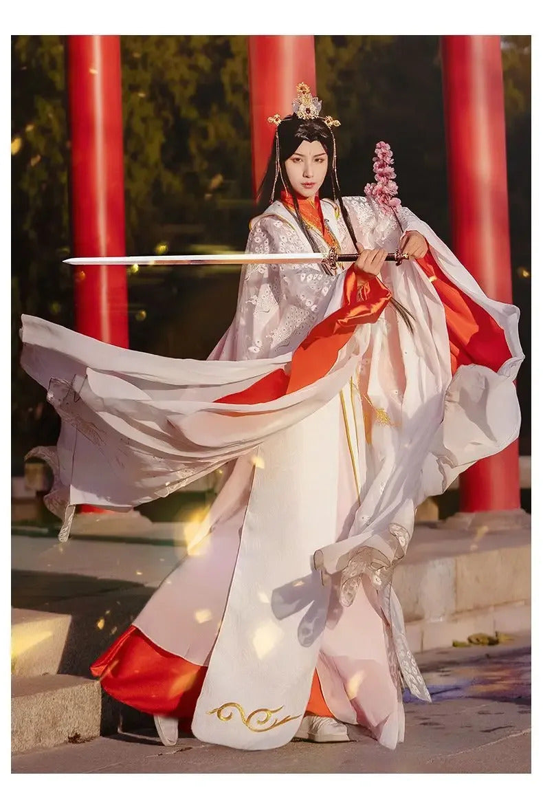 Shusheng-R Novel Heaven Official's Blessing Xie Lian Cosplay peacock Costume Halloween Carnival Chinese Style Fashion Hanfu Dress Man Set