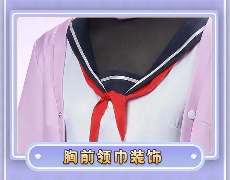 Shusheng-N Game Blue Archive Ōno Tsukuyo Cosplay Costume Top coat shorts shoe skirt Halloween sweet JK uniform Ōno Tsukuyo woman man set