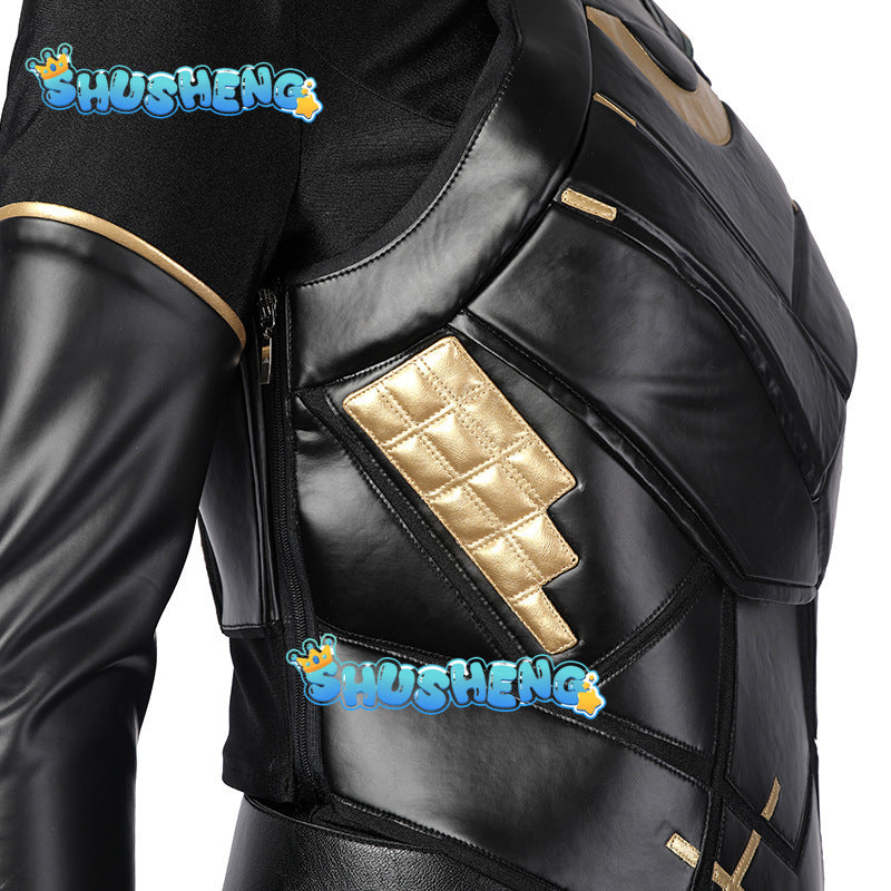 Loki Season 1 Cosplay Loki Costume Cloak Vest Horns Crown Outfits for Halloween Carnival Game Party full set