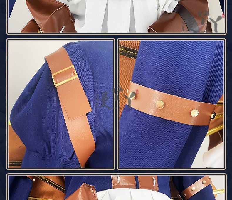 Identity Ⅴ Anne Lester Toy Merchant Cosplay Costume Hat waist bag glasses tie Halloween Gothic casual uniform Woman Man New set