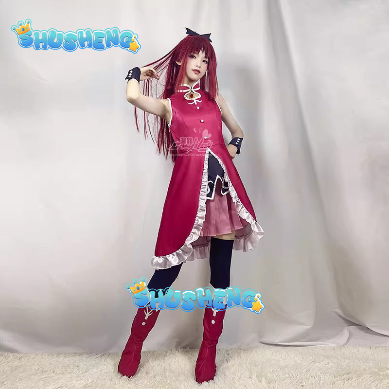 Anime Puella Magi Madoka Magica Sakura Kyouko Cosplay Costume Adult Women Lolita Dress Uniform Skirt Suit Halloween Party Outfit