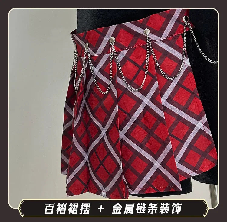 Anime Riddle Cosplay Twisted-Wonderland Costume Halloween Carnival Fashion Uniform Accessories Prop Jacket Men Women Riddle Set