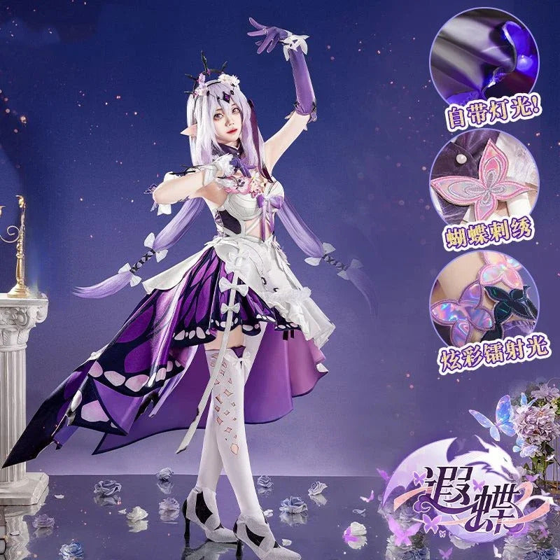 Game Honkai: Star Rail Castorice Cosplay Costume Halloween Carnival Gorgeous Dress Ladies Lolita Props Accessories Sweet Set