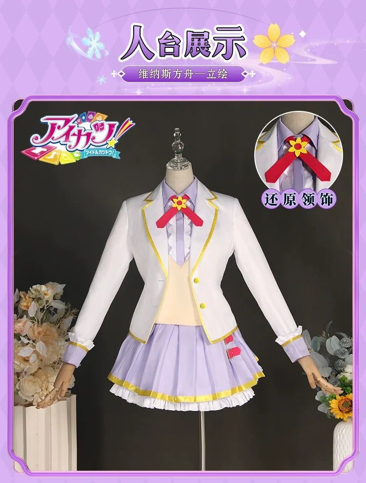 Aikatsu! Series Venus Ark Cosplay Costume School Uniform Halloween Carnival Party Christmas Play Role Clothes Clothing for Women