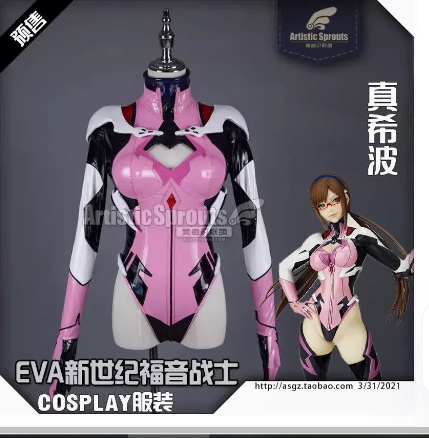 Mari Makinami Illustrious Anime EVA Cosplay Costume Women's sexy jumpsuit armor socks headwear set Halloween Carnival uniform
