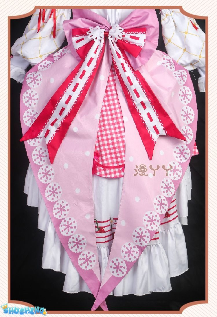 Anime Strawberry Miku 15th Anniversary Cosplay Costume Miku Lovely Lolita Dress Women Halloween Uniform Party Fancy Dress