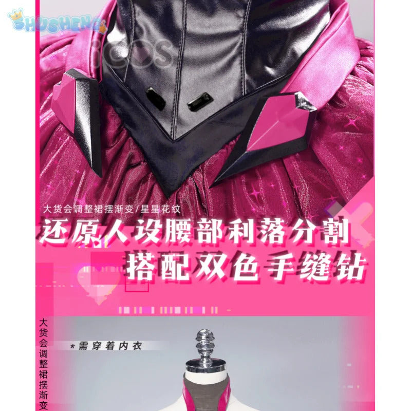 D.Va Overwatch Cosplay Magical Girl Costume High quality leather dress wig prop sock gloves set Halloween fashion women uniform