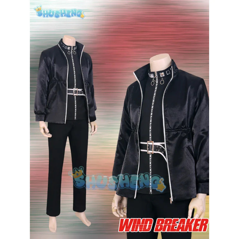 Yamato Endo Cosplay Costume Wig Anime WIND BREAKER Shishitoren Kimono Uniform Jacket Sweater Glasses Choji Tomiyama Halloween