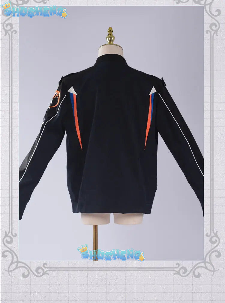 Game:Love And Deepspace Cosplay Caleb Childhood Friend Cos Costume Jacket Daywear Metal Square Necklace