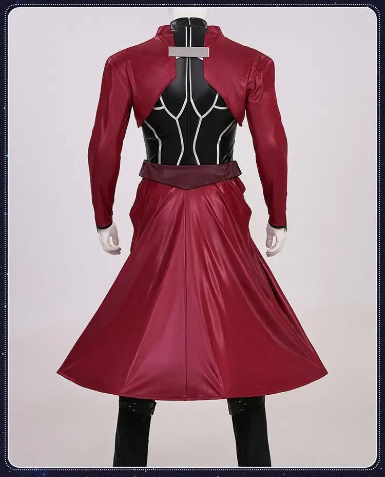 Anime Fate/stay nigh EMIYA Cosplay Arche Costume Black leather top apron pants set Halloween party handsome men women uniform
