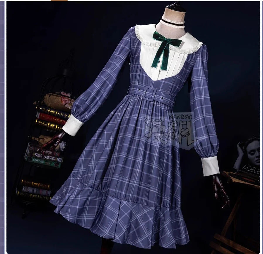 Shusheng-R Wakaba Mutsumi Mortis Cosplay Anime BanG Dream!Costume Sweet Campus JK Uniform Dress Belt Tie Socks Halloween Party Set