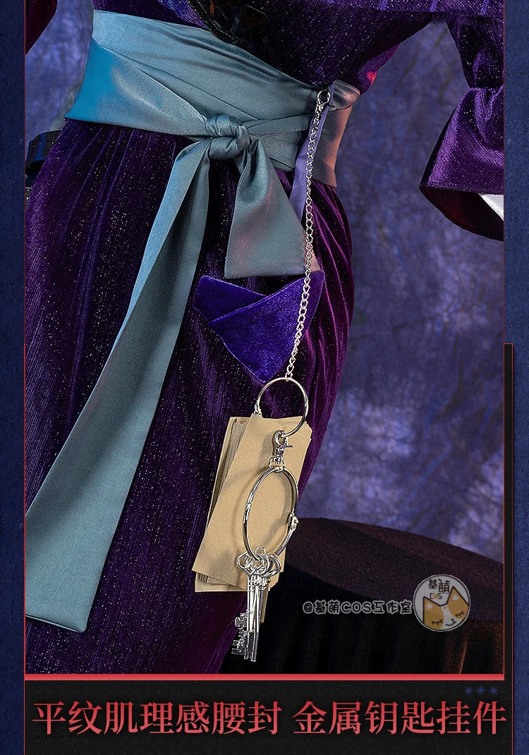 Game Reverse:1999 Tuesday Cosplay Christine costume Sexy Mature Purple Dress Accessories Halloween Ball Women New Uniform