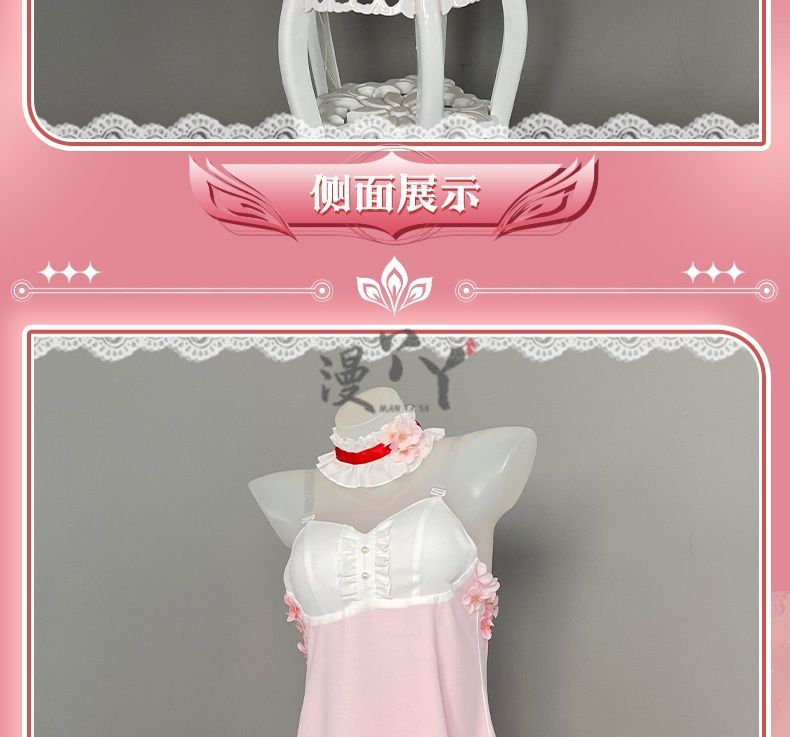 Anime Yosuga No Sora Kasugano Sora Cosplay Costume Girl Sweet Lolita Dress Pajamas Summer Nightgown Ruffle Nightwear Clothes