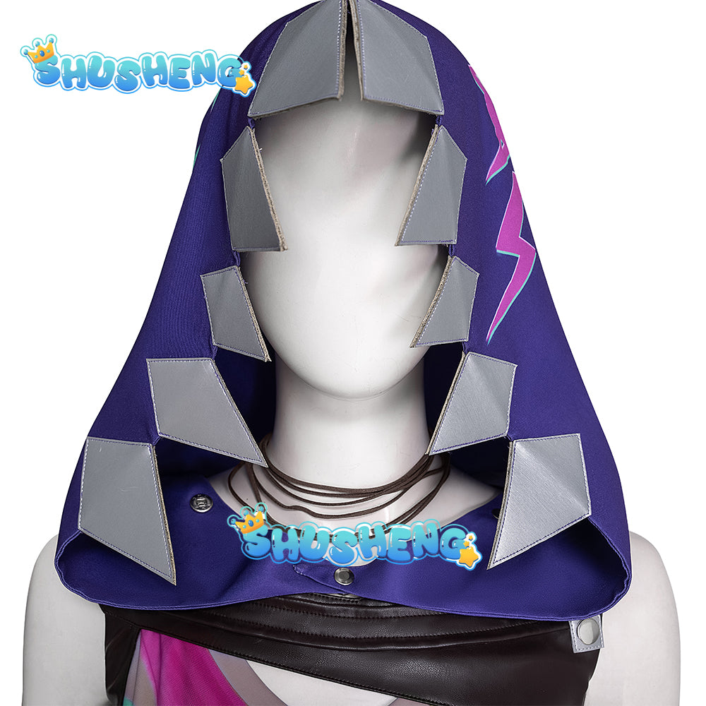 Jinx Hoodie Cosplay Costume Anime Arcane Women LOL Arcane Jinx Cosplay Hoodie Costume Plus Size