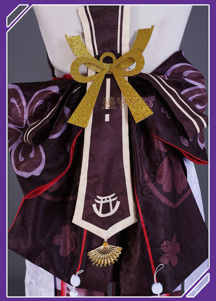 Genshin Impact Yae Miko Full Set Guuji Yae Cosplay Costume Wig Earning Headwear Ears Tail for Comic Con