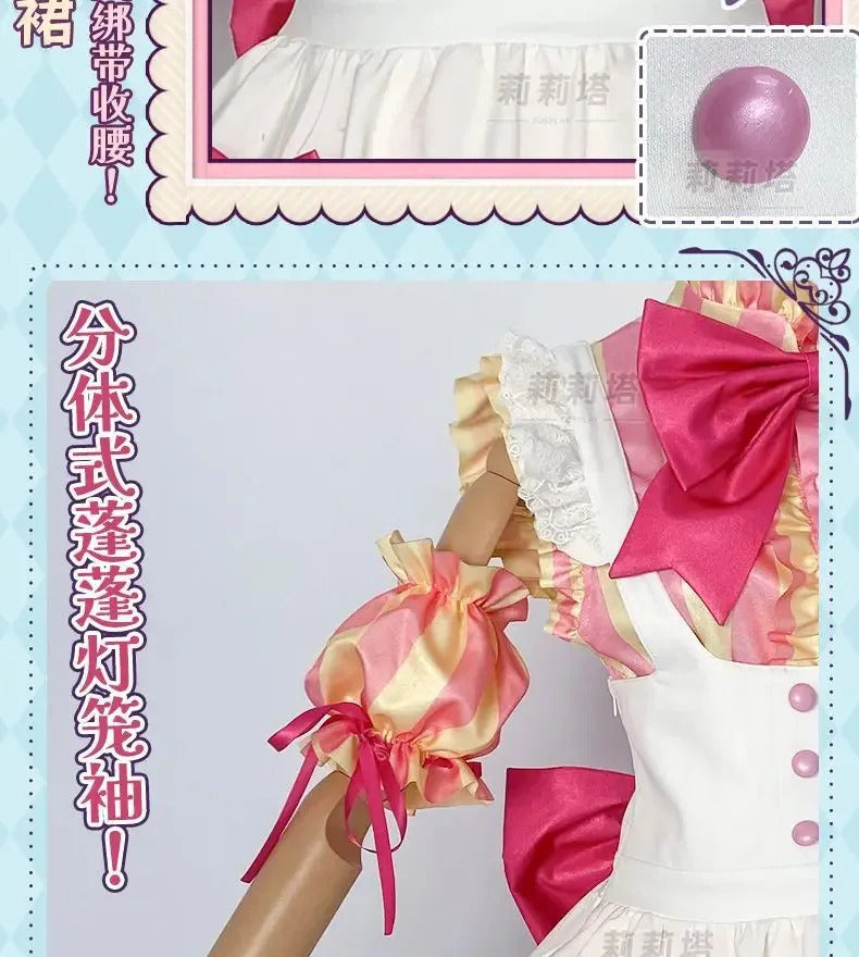Anime Manaka Laala Pripara Cosplay Costume New Sweet Lolita Dress Wig Accessories Props Uniform Men and Women Cute Maid Set