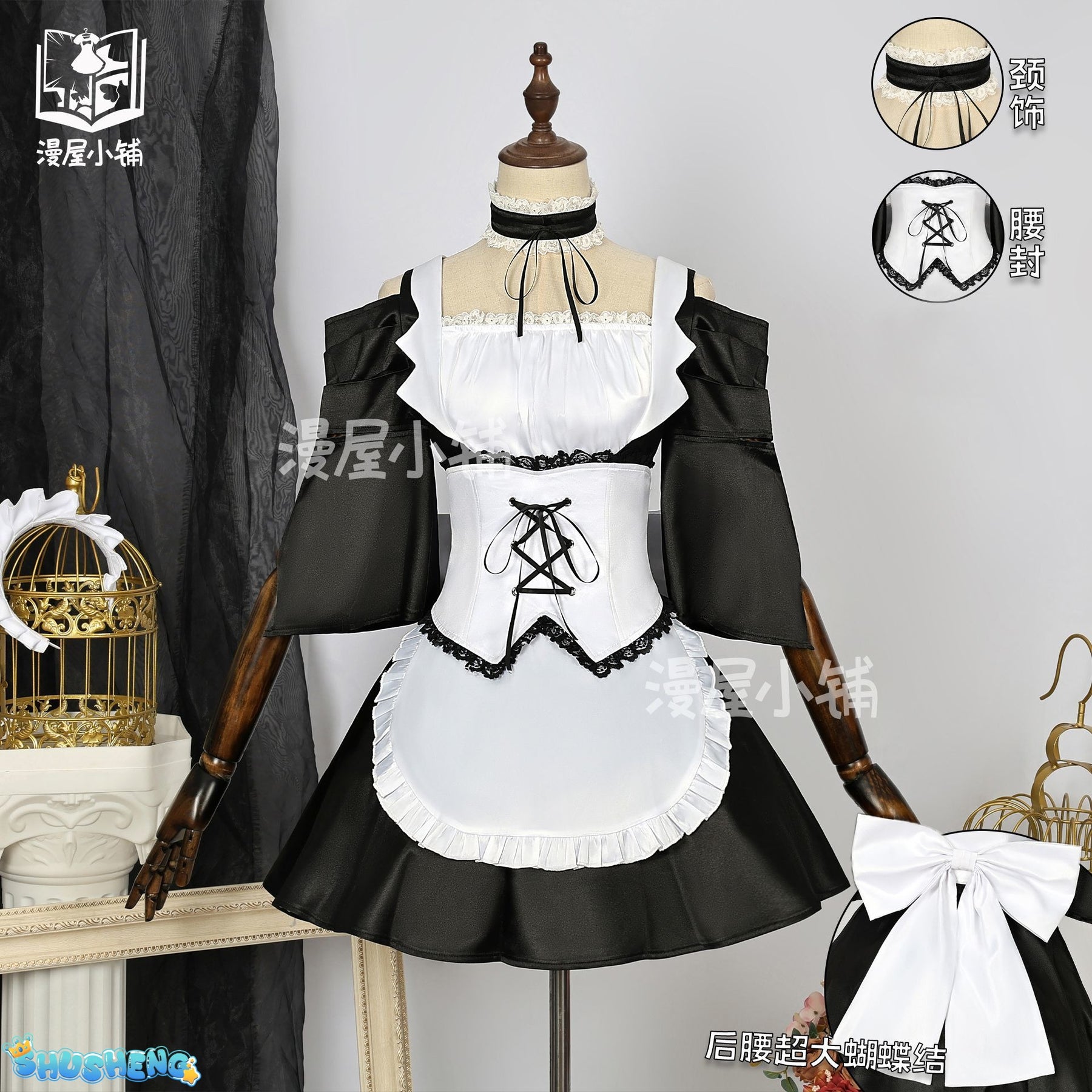 Maid sama Misaki Ayuzawa Cosplay Costume Maid Dress Anime Roleplay Uniform Halloween Party Carnival Uniform COSFun
