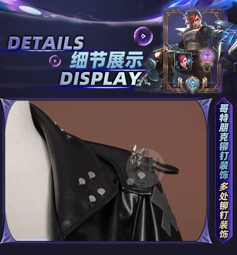 Shusheng LoL Arcane Season 2 Vi Cosplay Costume Uniform Halloween Carnival Party Christmas Play Role Clothes Clothing for Women