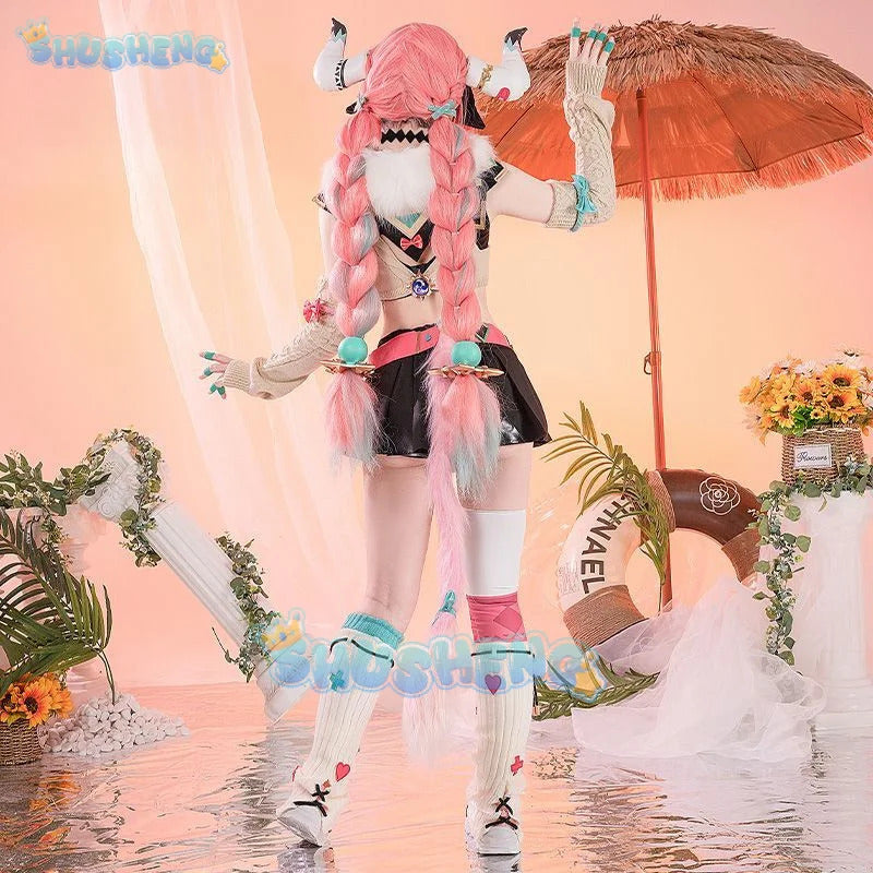 Shusheng-R Genshin Impact Varesa Wrestlers Cosplay Costume Uniform Halloween Carnival Party Christmas Play Role Clothes Clothing for Women