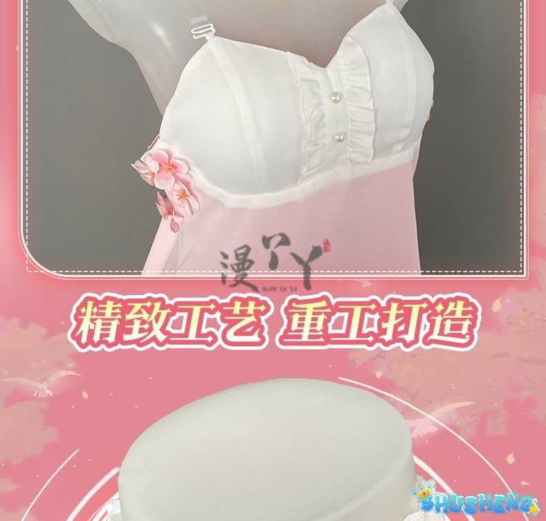 Anime Yosuga No Sora Kasugano Sora Cosplay Costume Girl Sweet Lolita Dress Pajamas Summer Nightgown Ruffle Nightwear Clothes